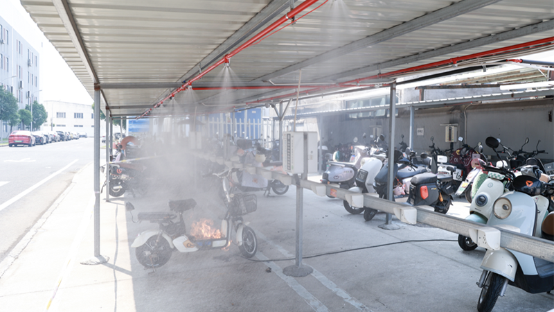常州市首個(gè)電動(dòng)自行車庫鋰電池滅火系統(tǒng)建成投用